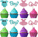36 Pack Boy or Girl Theme Cupcake Toppers Baby Shower Cupcake Picks for Gender Reveal, Kids Birthday Party Decoration(Style 1)