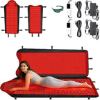 Full Body Red Light Therapy Mat with 3207 LEDs, 3-in-1 660nm & 850nm TPU Infrared Light Blanket, 74.8" x 36" Foldable Therapy Pad with Timer Controller Pulse Modes for Home Use 260W