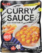 S&B Curry Sauce with Vegetables Hot, 7.4 Ounce (Pack of 10)