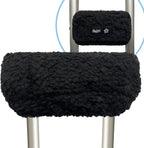 SPRING SEAON Plush Memory‑Foam Crutch Underarm Pad & Hand‑Grip Covers–Universal Fit, Breathable Moisture‑Wicking, Machine‑Washable Cushion for Crutches, Pain Relief & Chafing Protection