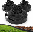 Gardzen 1.5" x 100' Landscape Edging Kit, Garden Edging Coil Comes with 120 Pcs Spikes, No Dig Lawn Border