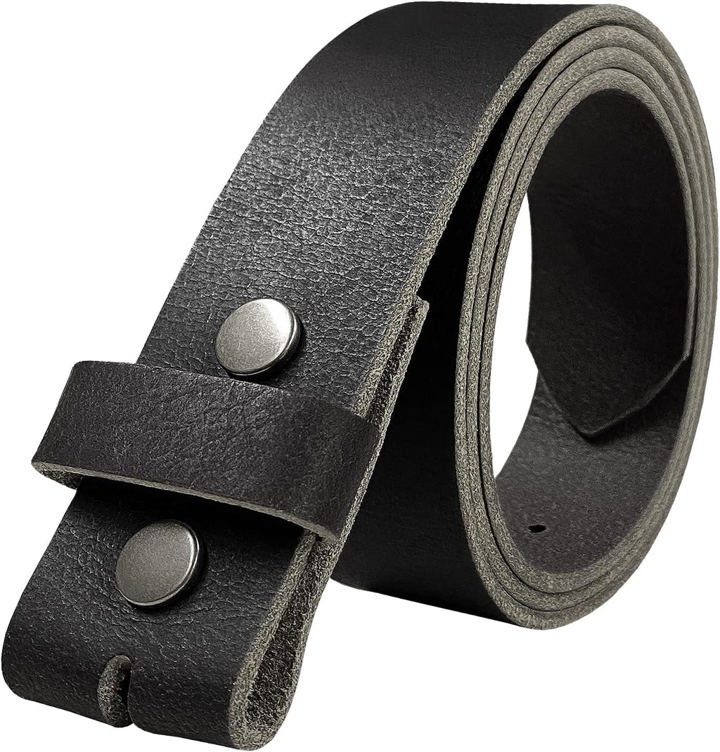 One Piece Full Grain Buffalo/Oil Tanned Leather Belt Strap or Belt, 1-1/2" (38mm) & 1-3/8"(35mm) Wide