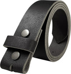 One Piece Full Grain Buffalo/Oil Tanned Leather Belt Strap or Belt, 1-1/2" (38mm) & 1-3/8"(35mm) Wide