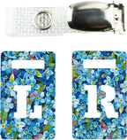 X-ray Markers with Carry-on Strap Radiography Tablet Markers Radiopaque L and R for Radiographer with Forget-Me-Not Multicolour Pattern Clip with Metal Poppers