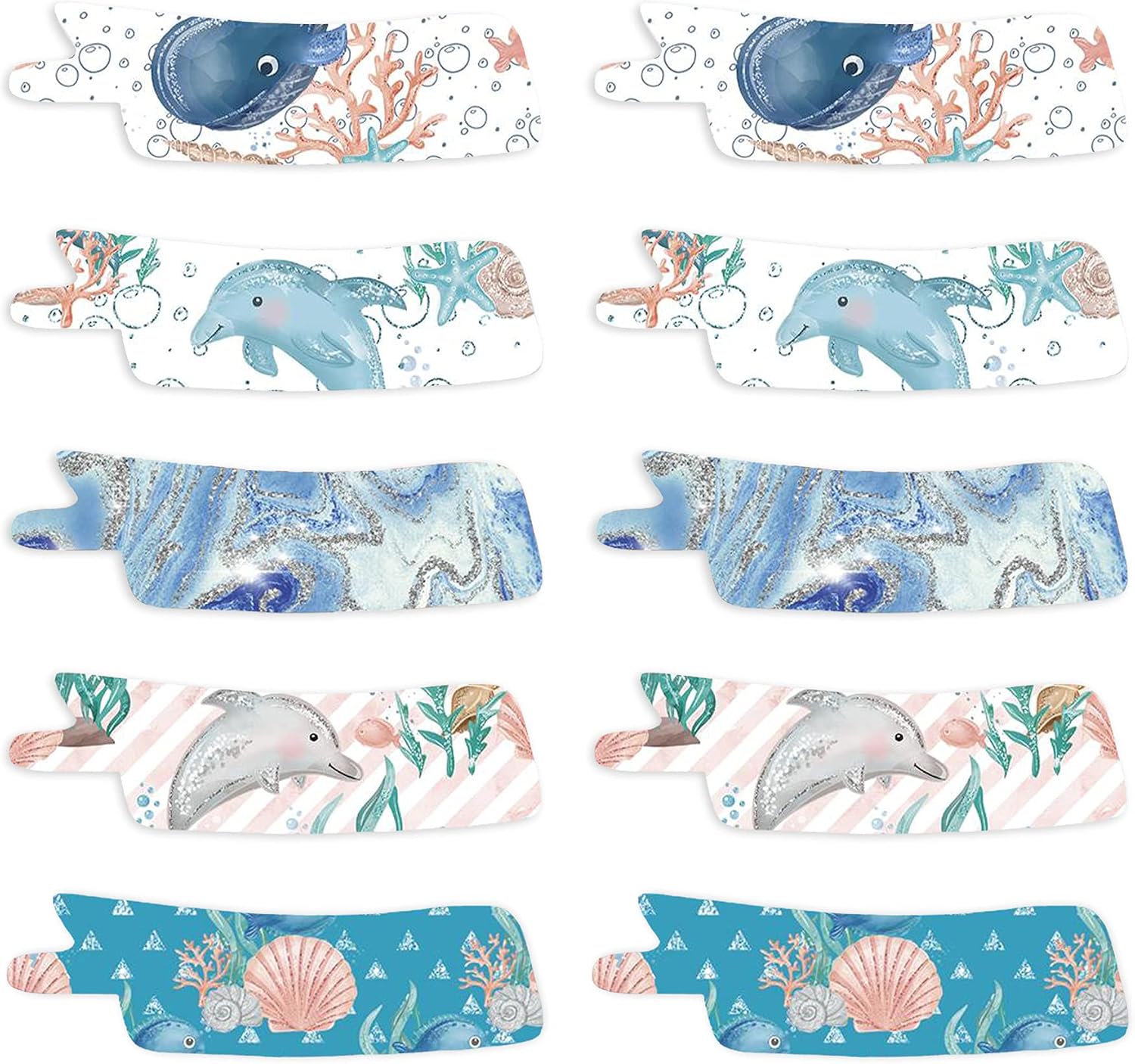 Nasogastric or Oxygen Tube precut Adhesive Tape Ocean Mix x 10 Pack. (Right Side)