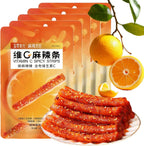 QIXINLIZYY Orange flavor Latiao Spicy Strips,5 Packs Spicy Sweet Gluten Latiao, Chinese Spicy Casual Snack Food,La Tiao Spicy Sticks, (Packs of 5, Sweet and Spicy)