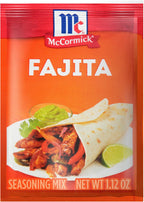 McCormick Fajita Seasoning Mix, For Restaurant-Style Fajitas at Home, Chicken Fajitas, Steak Fajitas, Shrimp Fajitas, Veggie Fajitas, 1.12 oz