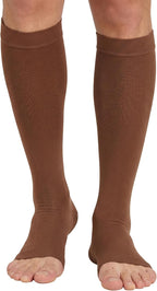 Plus Size 3XL Wide Calf Compression Socks 20-30 mmHg for Men Women - Medical Grade Knee High Open Toe Stockings Support for DVT, Varicose Veins, Edema, Shin Splints Relief - Nurses, Pregnancy, Travel