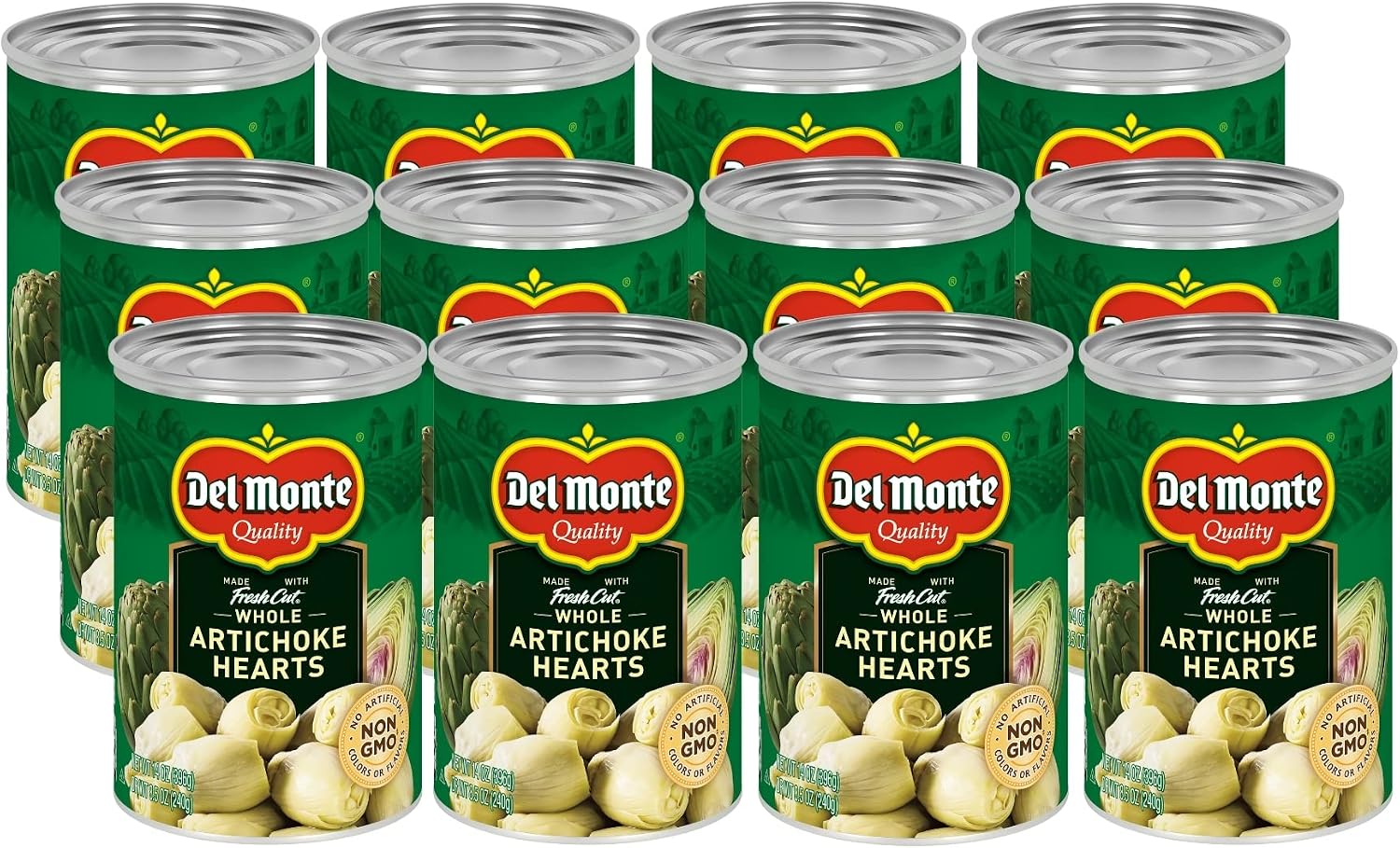 Del Monte® Whole Artichoke Hearts 14 oz. Can, 12 Pack