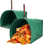 2 Pack 53 Gallon Reusable Yard Waste Bags, Dustpan-Type Leaf Collector Bag, Collapsible Heavy Duty Leaf Bags, Standable Garden Waste Bags for Collecting Leaves, Lawn Grass, Clippings and Branches