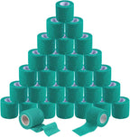 KISEER 30 Pack 2 Inch x 5 Yards Green Self Adhesive Bandage Breathable Cohesive Bandage Wrap Rolls Elastic Self-Adherent Tape for Stretch Athletic, Sports, Wrist, Ankle