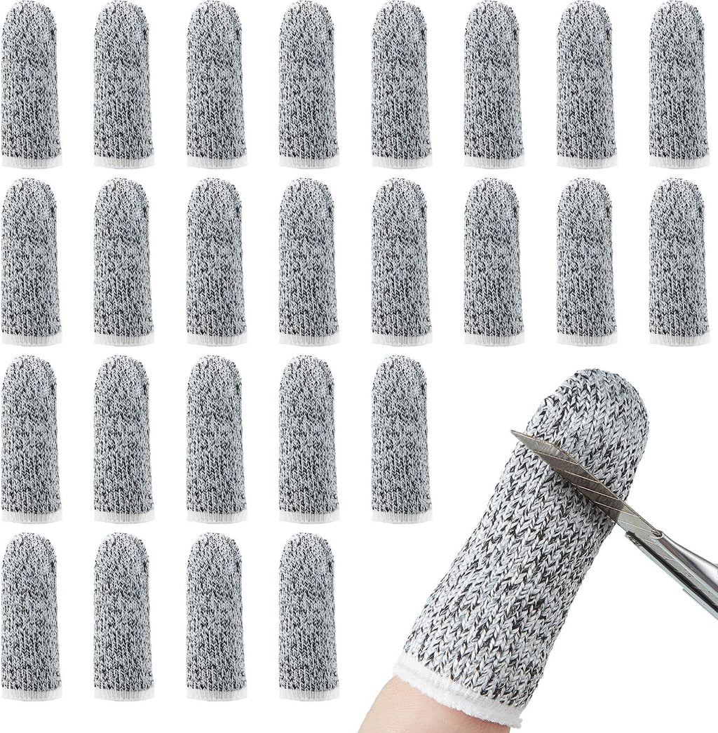 Honoson 20 Pieces Cut Resistant Finger Cots Protection Reusable Finger Thumb Protector Gloves for Kitchen Sculpture Work (2.2 Inch)