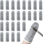 Honoson 20 Pieces Cut Resistant Finger Cots Protection Reusable Finger Thumb Protector Gloves for Kitchen Sculpture Work (2.2 Inch)