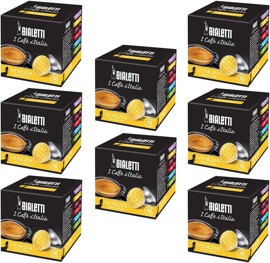 Bialetti Venezia Capsules - Set of 8 Packs of 16 Capsules