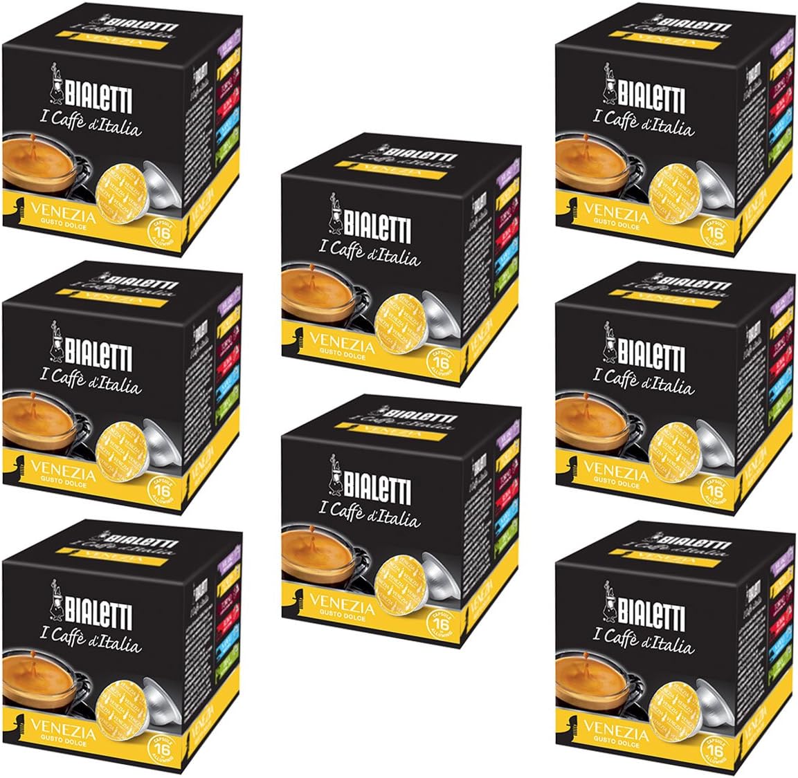 Bialetti Venezia Capsules - Set of 8 Packs of 16 Capsules