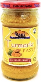 Rani Turmeric (Haldi) Paste 10.5oz (300g) Glass Jar ~ All Natural | Vegan | Gluten Free | NON-GMO | No Colors | Indian Origin