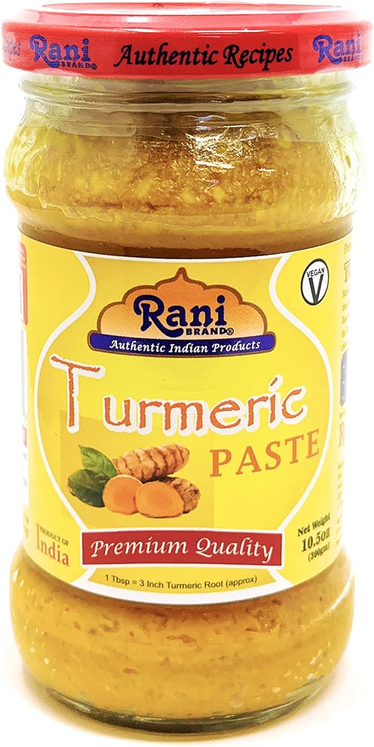 Rani Turmeric (Haldi) Paste 10.5oz (300g) Glass Jar ~ All Natural | Vegan | Gluten Free | NON-GMO | No Colors | Indian Origin