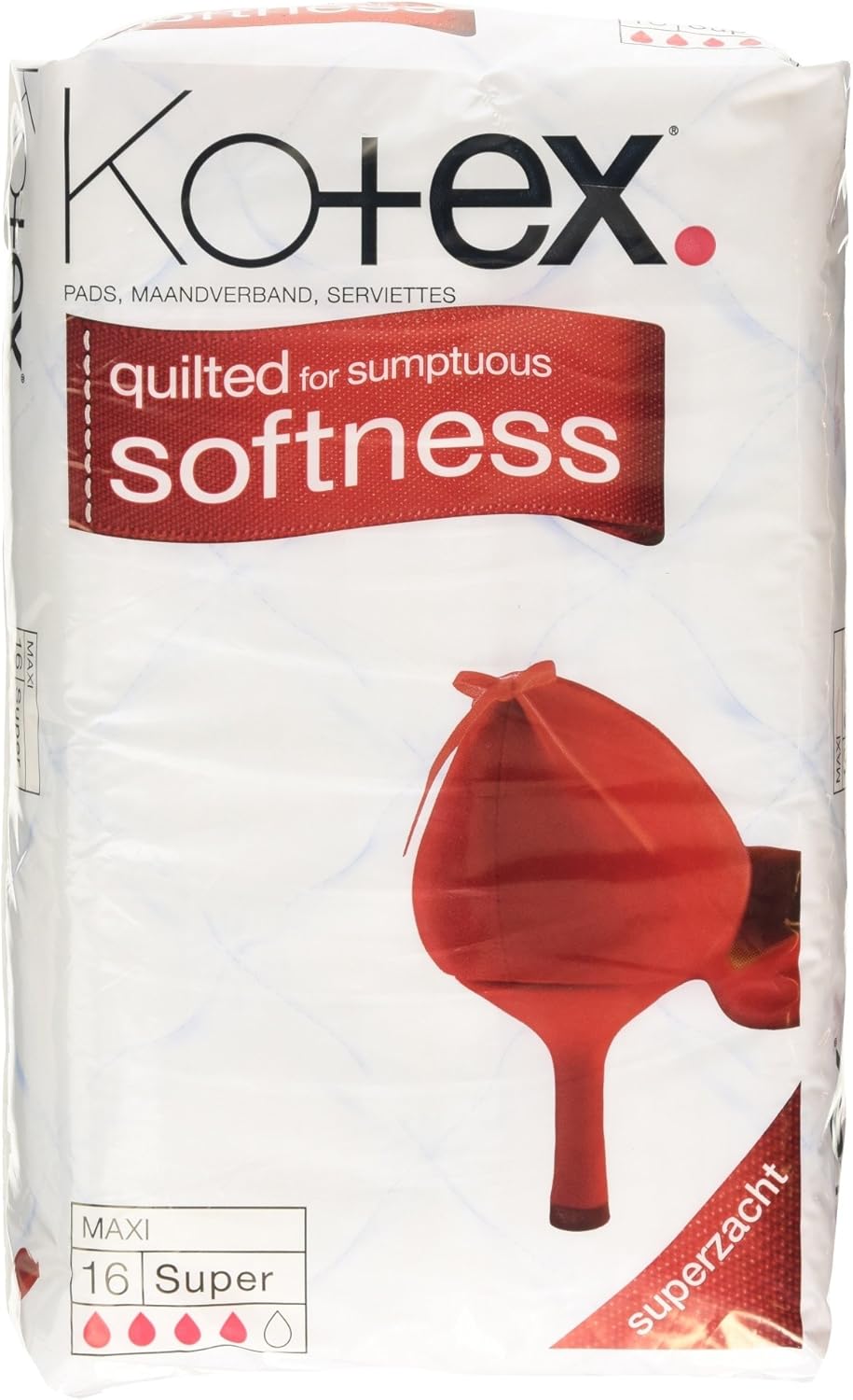 Kotex Maxi Super Sanitary Towels, 16 per Pack