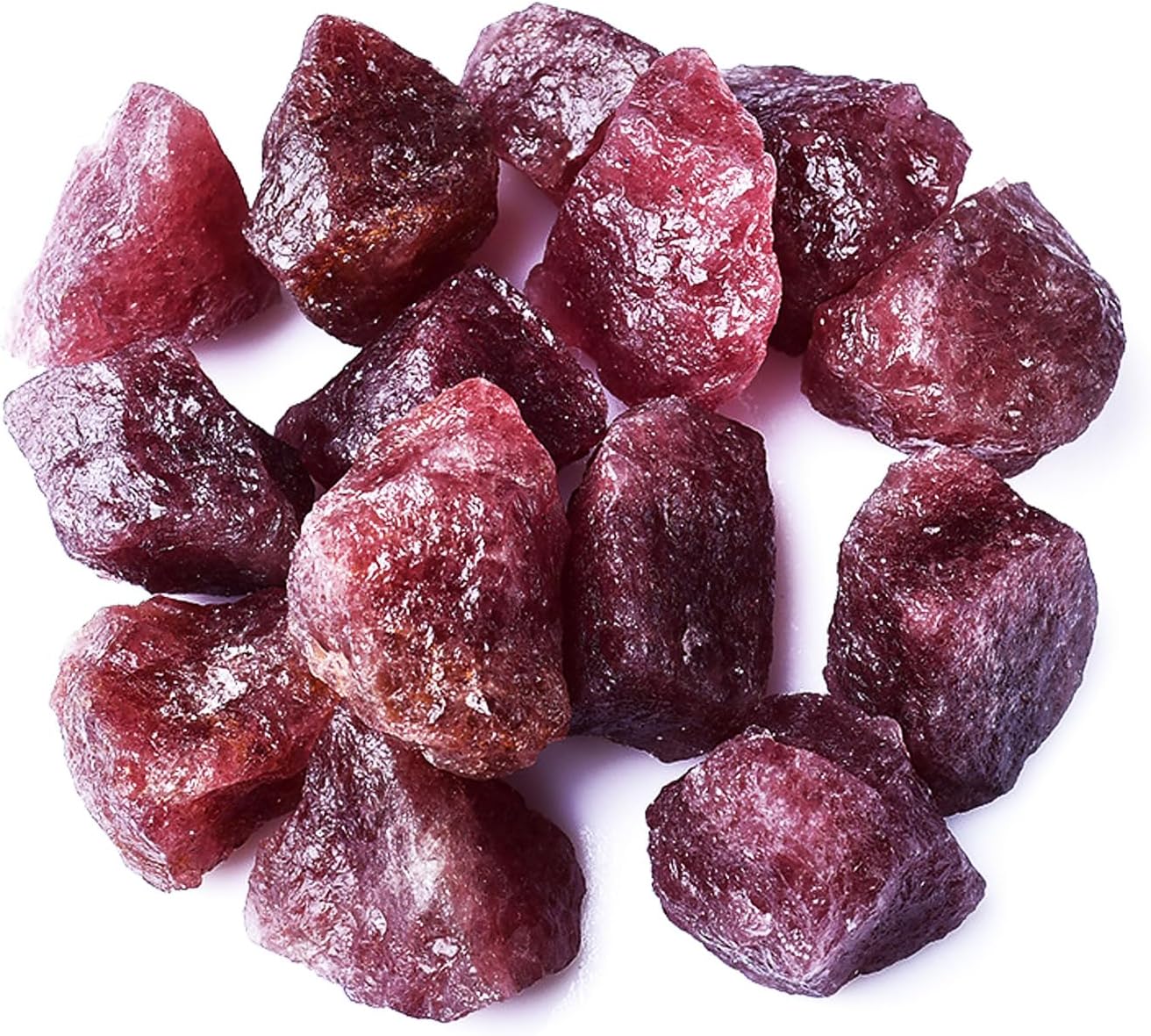 Raw Crystals, Large 1.2-2.0" Healing Crystal Natural Rough Stones for Intuition,Chakra,Meditation,Decoration,Polishing,Energy Work (Redquartz, 3.5oz-1.2-2.0"raw Crystals)
