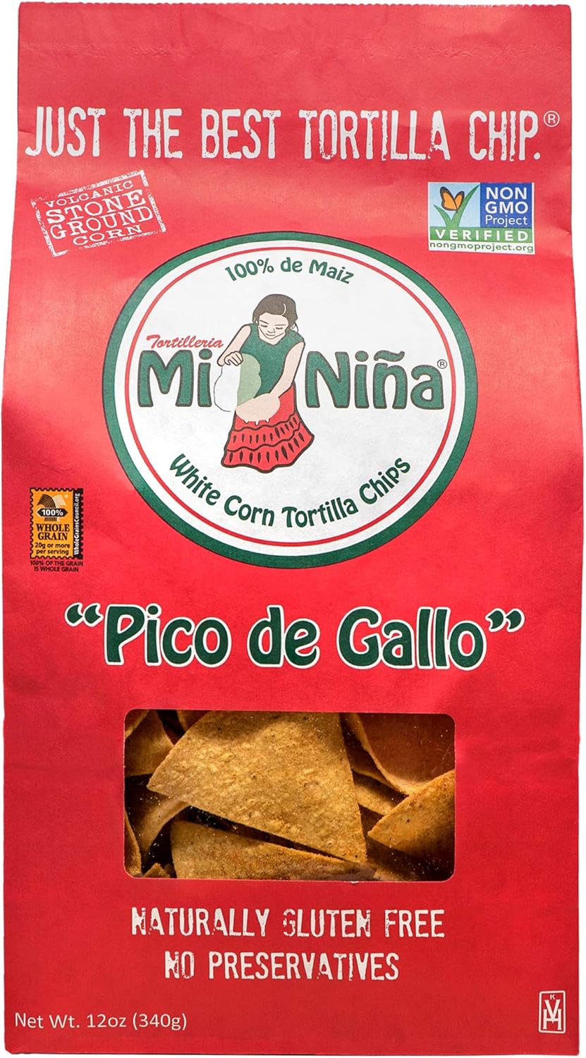 Mi Nina Tortilla Chips Pico de Gallo | Pack of 3 12 oz. bags