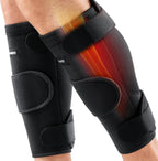Calf Brace for Torn Calf Muscle - 2 Pack Adjustable Neoprene Compression Sleeve & Wrap Support for Shin Splints, Strain, Leg Pain Relief - Calf Compression Sleeve for Men & Women (Black, Large)