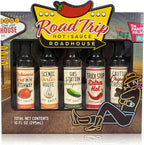 Hot Sauce Variety Pack RoadHouse Road Trip– 5 Hot Sauce Bottles with Garlic, Jalapeño, Chipotle, and Habanero Sauces – Gourmet Gift Sets