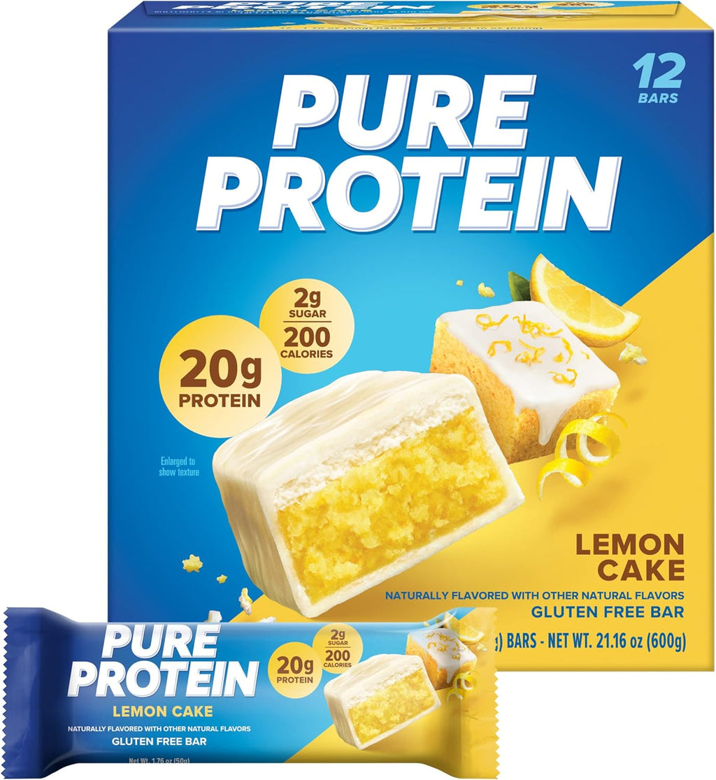 Pure Protein Pure Protein Bars, High Protein, Nutritious Snacks To Support Energy, Lemon Cake, 12 Count, 12 Count