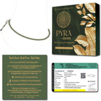PYRA Certified Original Raw Pyrite Anklet for Women – Natural Crystal Anklet | Indian Pyrite Payal jewelry for Women | Wealth & Success Energy with Activation Card & Authenticity Certificate