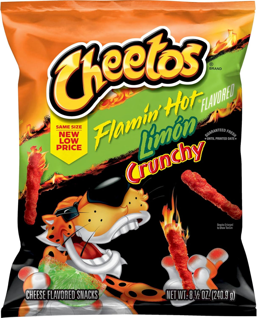 Cheetos Cheese Snacks, Flamin Hot Limon, 8.5 oz