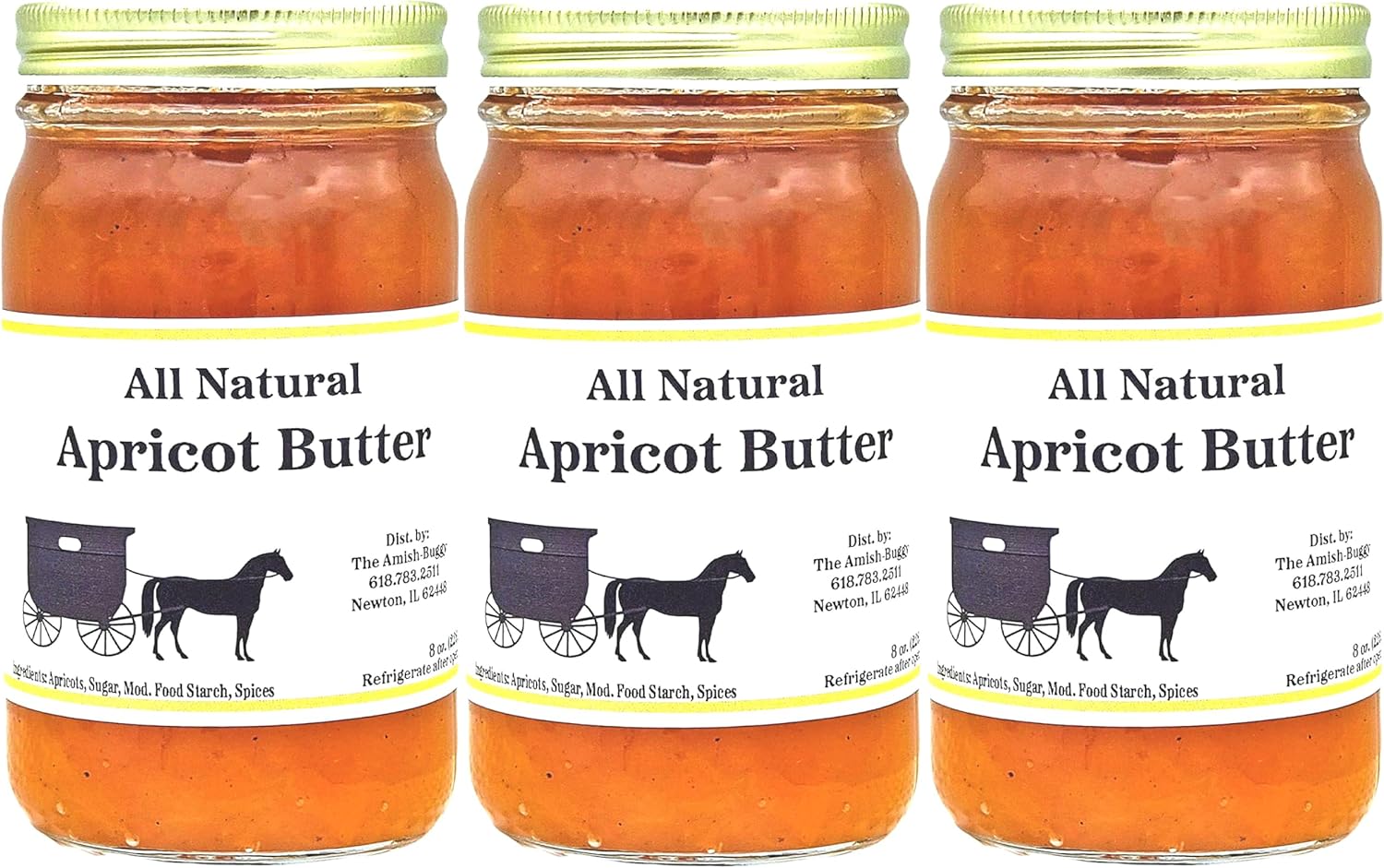 Flavored Butters Apricot - 8 Oz Jar - Qty 3 Jars