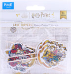 PME Harry Potter Cake Toppers, Hogwarts Crests (Pack of 6)