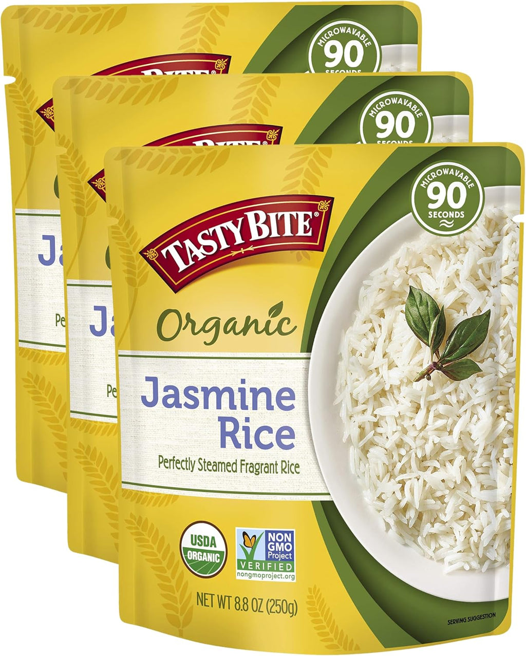 TASTYBITE Organic Jasmine Rice, 8.8 OZ (Pack of 3)