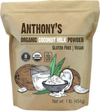 Anthony's Organic Coconut Milk Powder, 1 lb, Gluten Free, Vegan & Dairy Free, Creamer Alternative, Keto Friendly