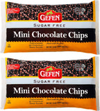 Gefen Mini Chocolate Chips, Sugar Free, 10oz (2 Pack) Dairy Free, Nut Free, Lactose Free