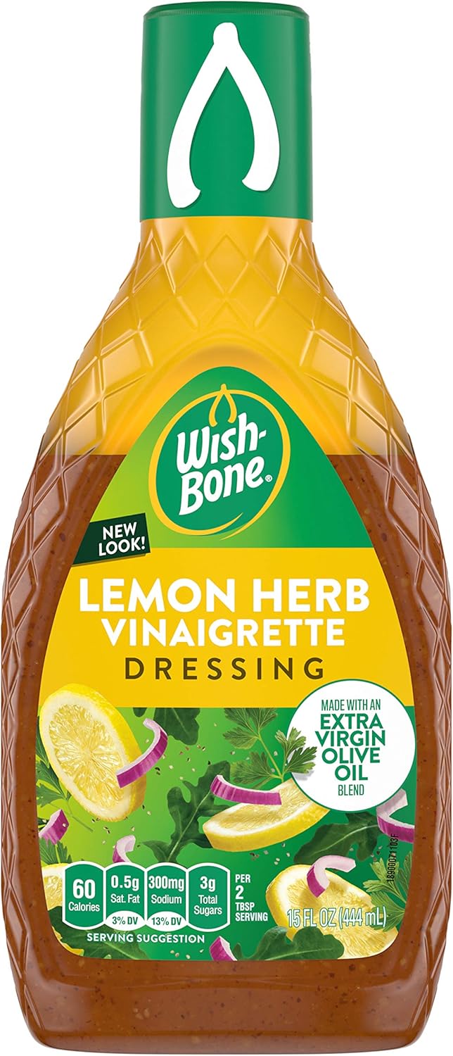 Wish-Bone Extra Virgin Olive Oil Blend Lemon Herb Dressing, 15 FL OZ