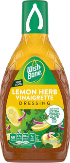 Wish-Bone Extra Virgin Olive Oil Blend Lemon Herb Dressing, 15 FL OZ