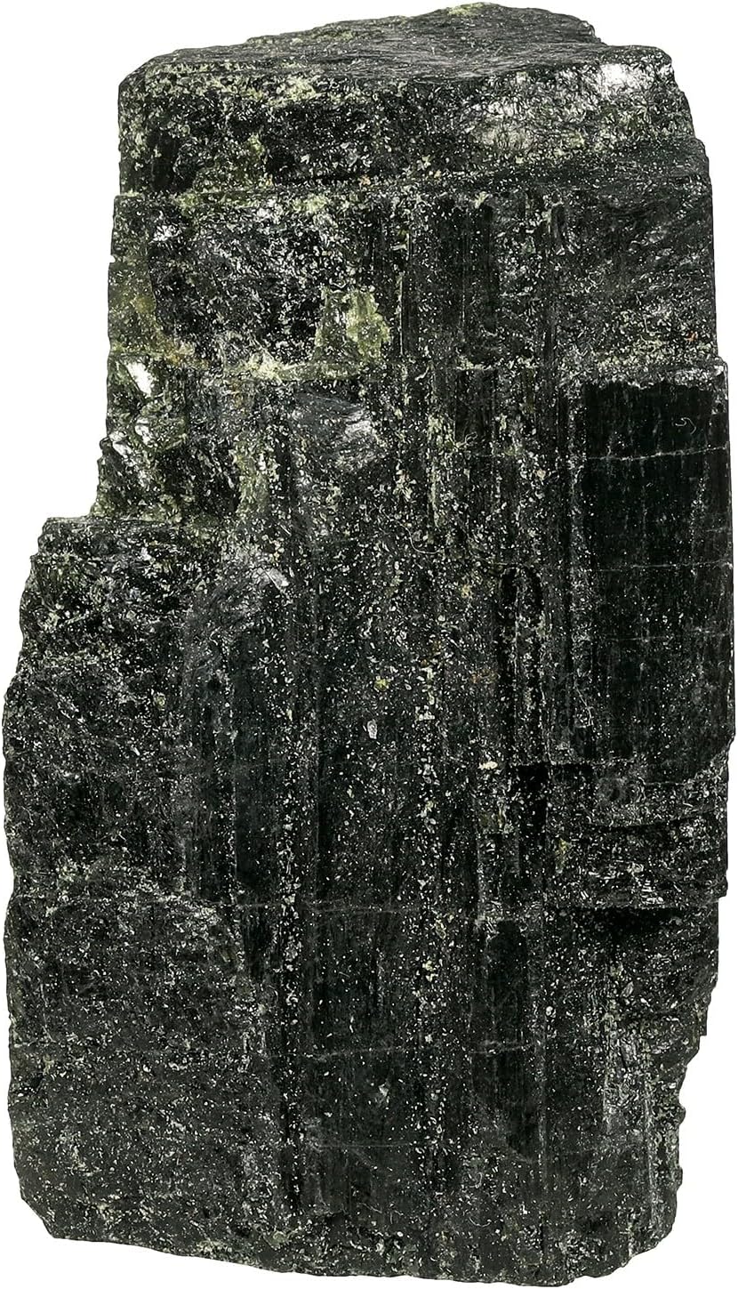 Sportmusies Natural Green Tourmaline Crystal Cluster Specimen Collection, Irregular-Shaped Raw Stone Decoration for Home Office Healing Reiki, 0.22-0.44 lb