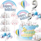 LaVenty On Cloud 9 Cake Decoration On Cloud 9 Birthday Cake Topper 9 Birthday Cake Decoration On Cloud 9 Party Supplies Cloud Cake Toppers