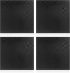 Self-Adhesive Boot Heel Replacement, 4 PCS 3mm Thick Anti-Slip Rubber Heel Replacement Tips Boot Heels Repair High Heels Rubber Sole Sheet Pads Protectors for Women Men Repairs Pad Accessories, Black
