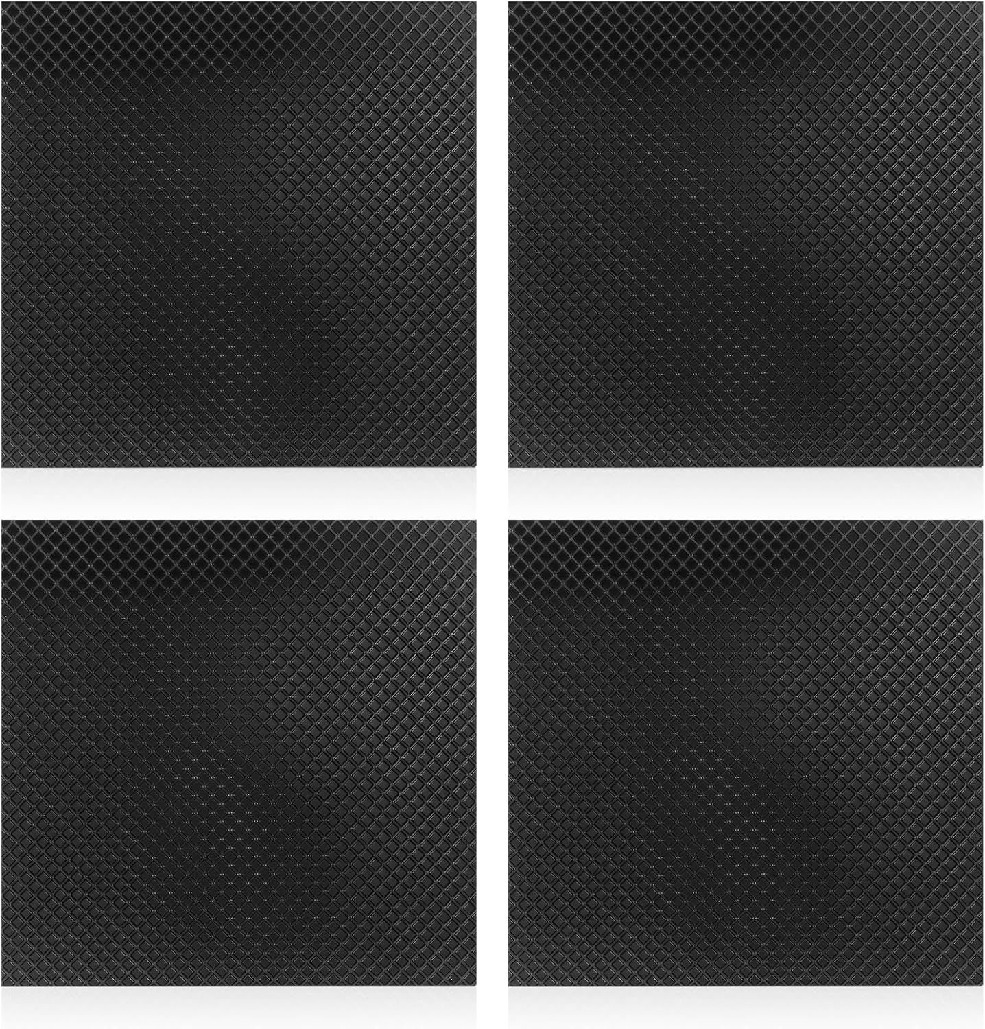 Self-Adhesive Boot Heel Replacement, 4 PCS 3mm Thick Anti-Slip Rubber Heel Replacement Tips Boot Heels Repair High Heels Rubber Sole Sheet Pads Protectors for Women Men Repairs Pad Accessories, Black