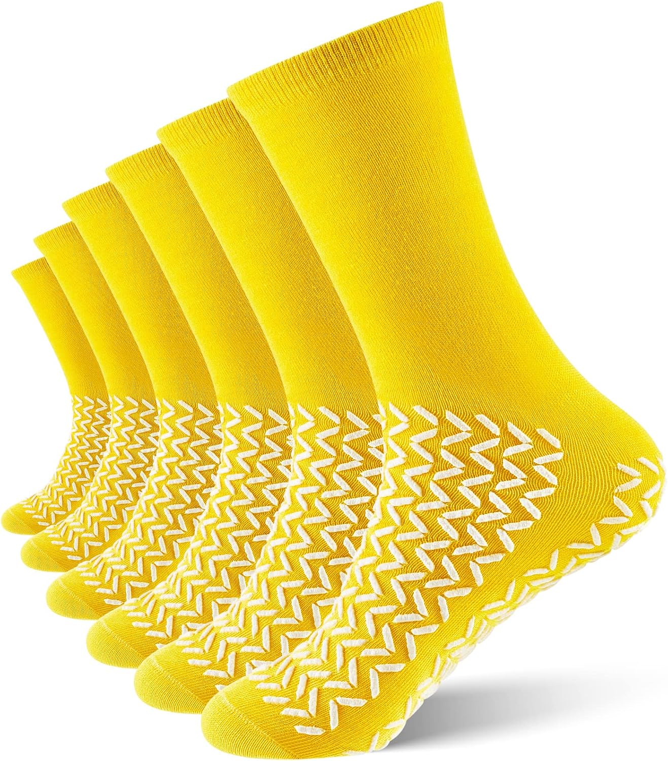 Taiyin Double Sided Tread Non Slip Socks Safety Soft Grippy Sock Slip Stopping Safety Fall Prevention for Women Men Bariatric
