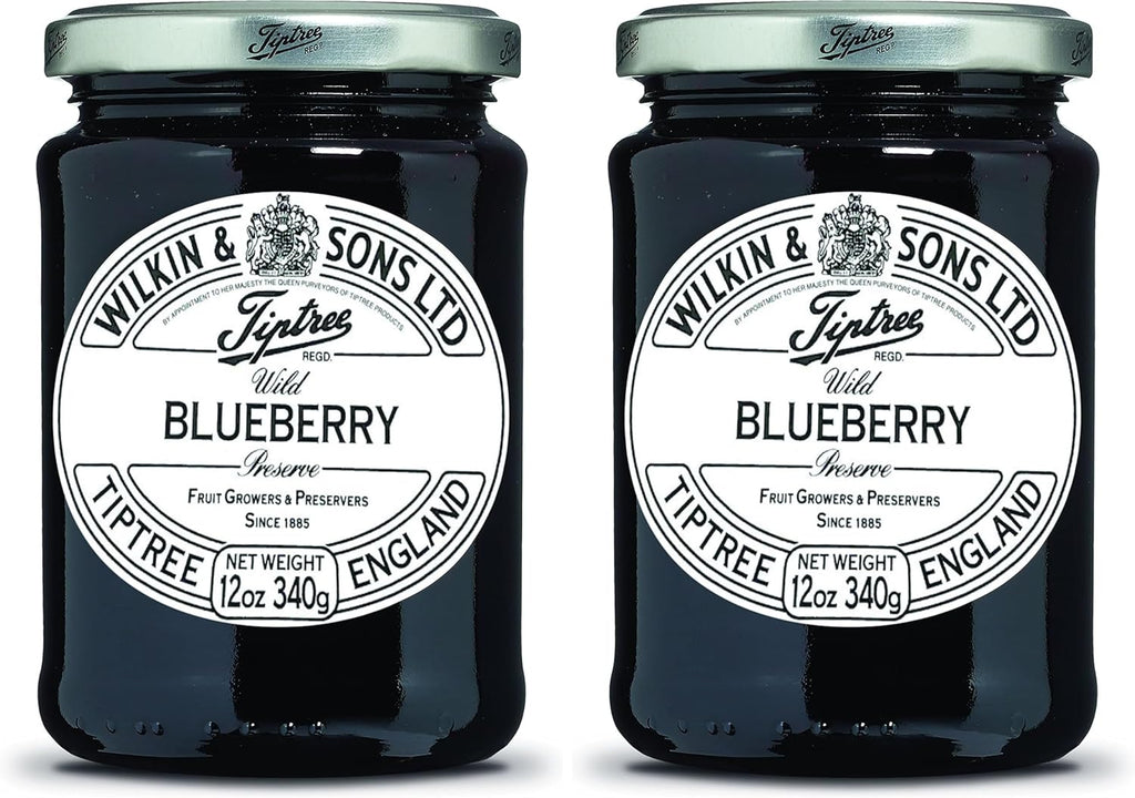 Tiptree Wild Blueberry Preserve, 12 Ounce Jar (Pack of 2)