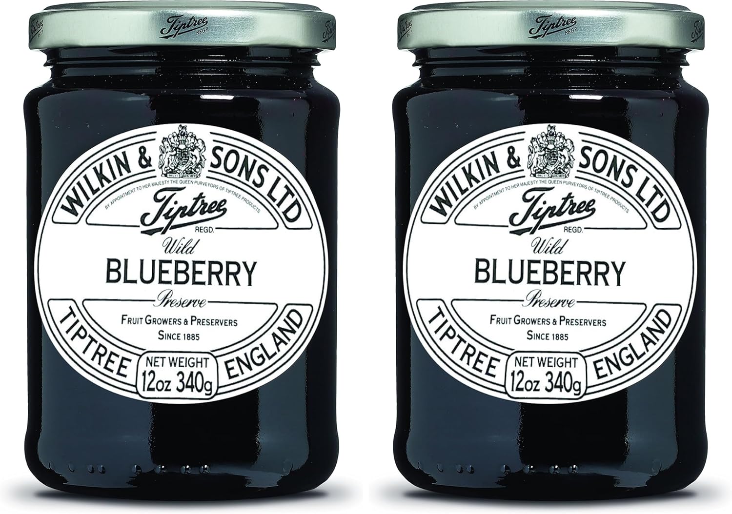 Tiptree Wild Blueberry Preserve, 12 Ounce Jar (Pack of 2)