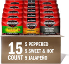 Jack Link's Beef Jerky Bold Variety Pack - Includes Sweet & Hot, Jalapeno and Peppered Jerky, Bulk Protein Snack Pack, Good Source of Protein, Meat Snacks Made with 100% Beef - 1.25 Oz (Pack of 15)