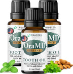 OraMD 4-in-1 Original Strength Tooth Oil- Clinically Tested Gum Disease Treatment, Gingivitis Treatment, Periodontal Disease Treatment, Sensitive Teeth and Gums - All-Natural Solution (3-Pack)
