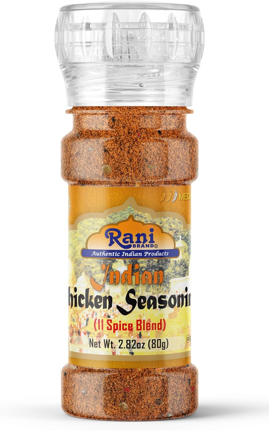 Rani Indian Chicken Seasoning (11-Spice Blend) 2.82oz (80g) Grinder Bottle ~ All Natural | Salt-Free | Vegan | No Colors | Gluten Friendly | NON-GMO | Kohser | Indian Origin