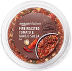 Amazon Kitchen, Fire Roasted Tomato & Garlic Salsa, Hot, 16 Oz