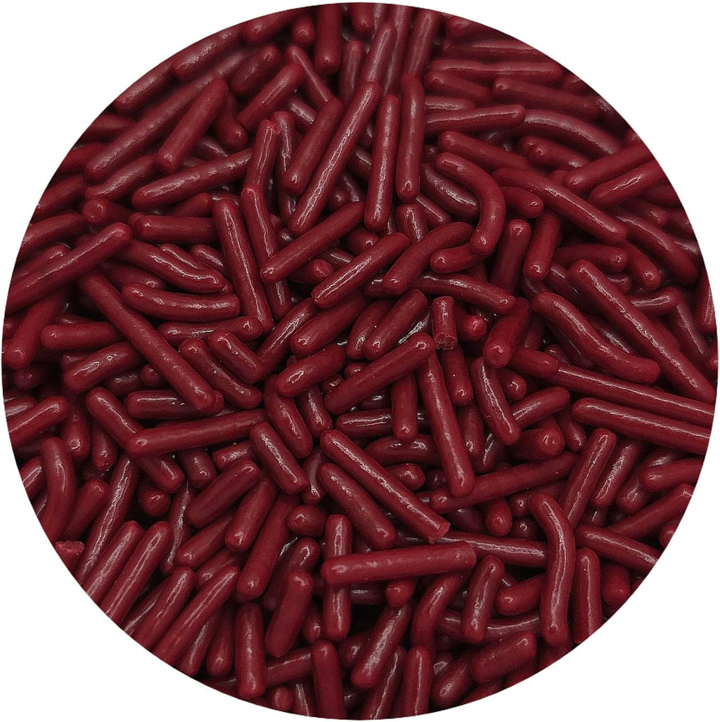 NCS Maroon Jimmies Sprinkles for Cake & Cupcake Decorating, Edible Baking Sprinkles, 8 oz