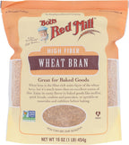 Bob's Red Mill Wheat Bran, 16oz (Pack of 1) - Non GMO, Vegan, Kosher