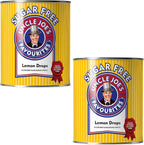 Uncle Joe’s Sugar Free Lemon Drops Hard Candy 4.23 Oz Tin (Pack of 2) | Individually Wrapped Old Fashioned British Boiled Sweets | Sweet & Sour Lemon Candy for Dry Mouth Relief & Mouth Watering Flavor
